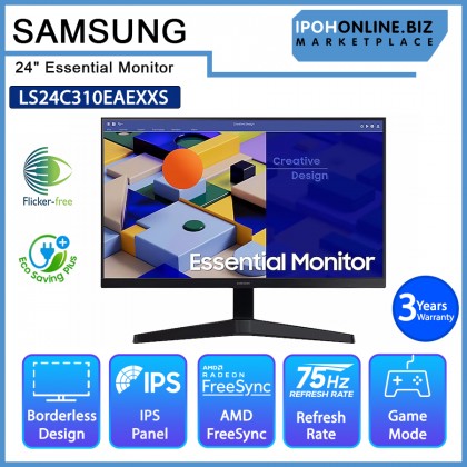 Samsung 24" HDMI & VGA Essential Monitor LS24C310EAEXXS with Borderless design IPS & AMD Free-Sync Samsung 24" HDMI & VGA Essential Monitor LS24C310EAEXXS with Borderless design IPS & AMD Free-Sync